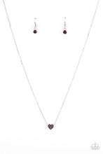 Load image into Gallery viewer, Hit ‘Em Where It Hearts Purple Necklace