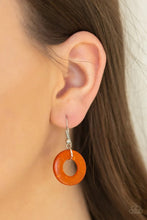 Load image into Gallery viewer, Boardwalk Party Orange Wood Necklace