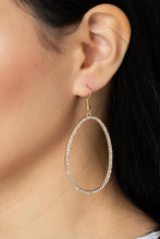 Load image into Gallery viewer, Oval Ruled Gold Earrings
