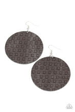 Load image into Gallery viewer, Weave Me Out of It Silver Leather Earrings