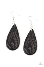 Load image into Gallery viewer, Get In The Groove Black Leather Earrings
