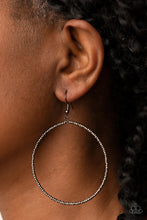 Load image into Gallery viewer, Basically Beaded Black Seed Bead Hoop Earrings
