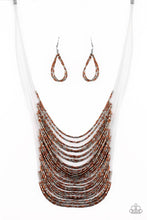 Load image into Gallery viewer, Catwalk Queen Multi-Copper/Silver Seed Bead Necklace