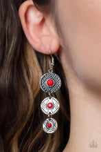 Load image into Gallery viewer, Totem Temptress Red Earrings