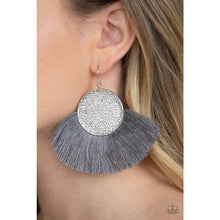 Load image into Gallery viewer, Foxtrot Fringe Silver Tassel Earrings