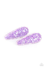 Load image into Gallery viewer, Sugar Plum Sparkle Purple Hair Clips