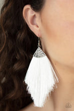 Load image into Gallery viewer, Tassel Tempo White Tassel Earrings
