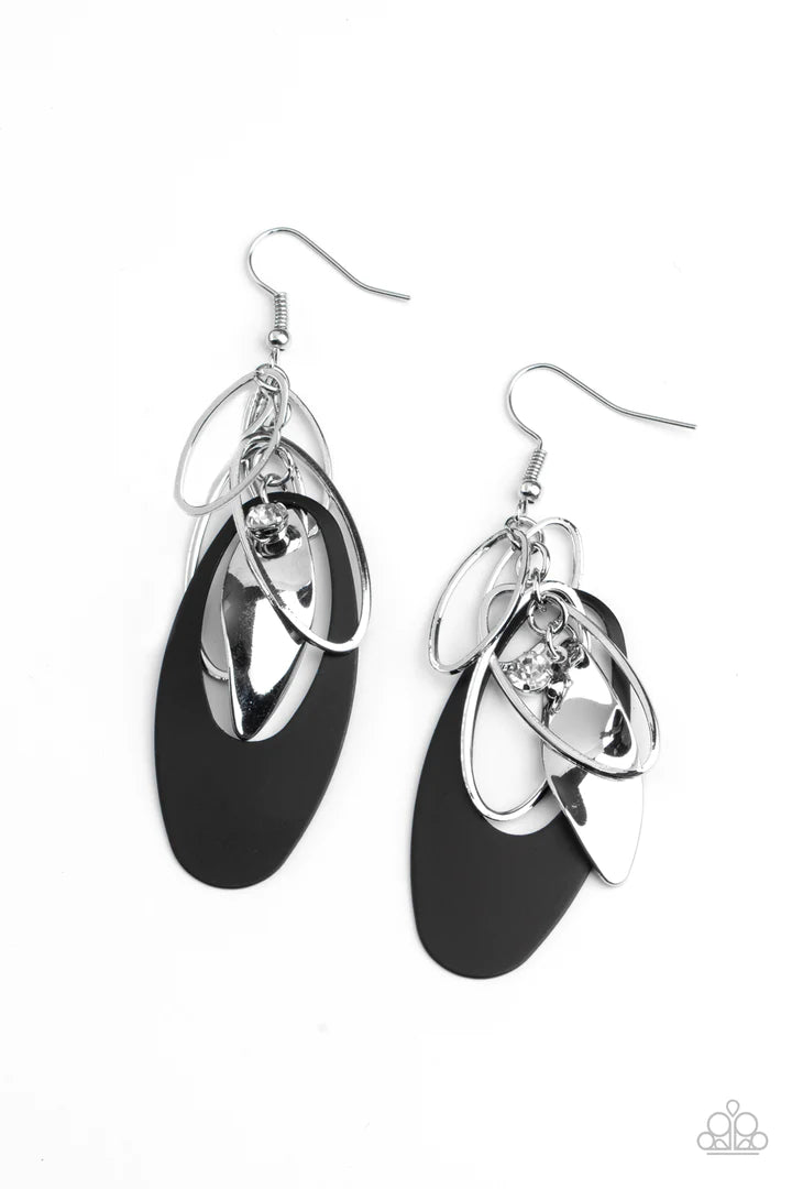 Ambitious Allure Black Earrings