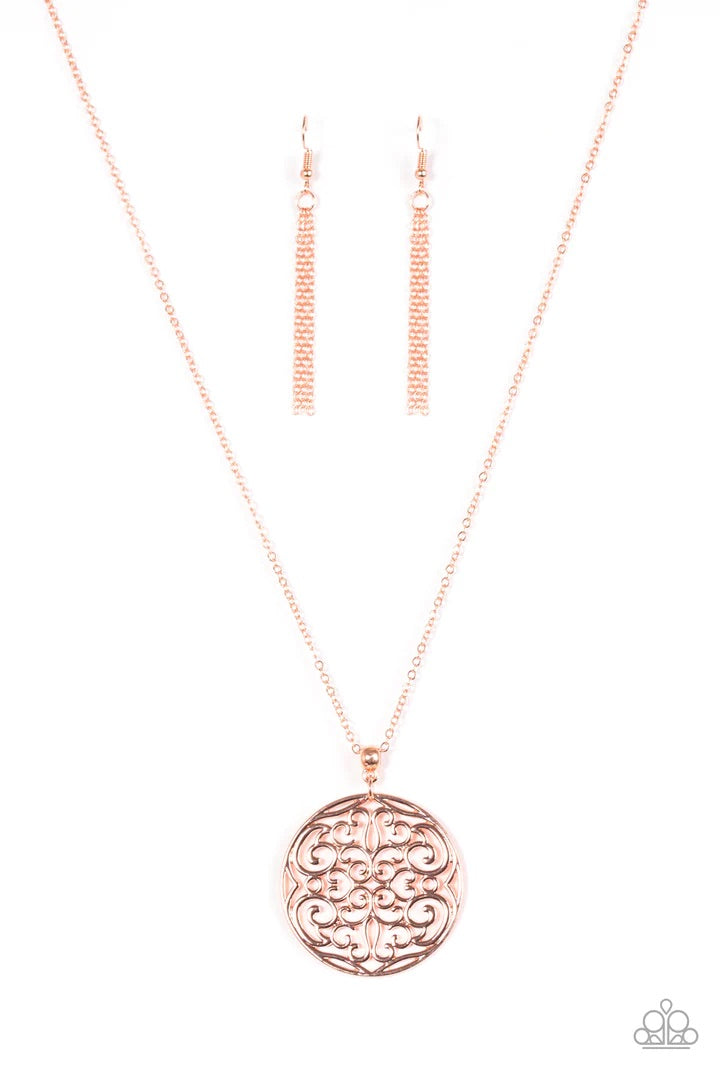 All About Me-dallion Copper Necklace