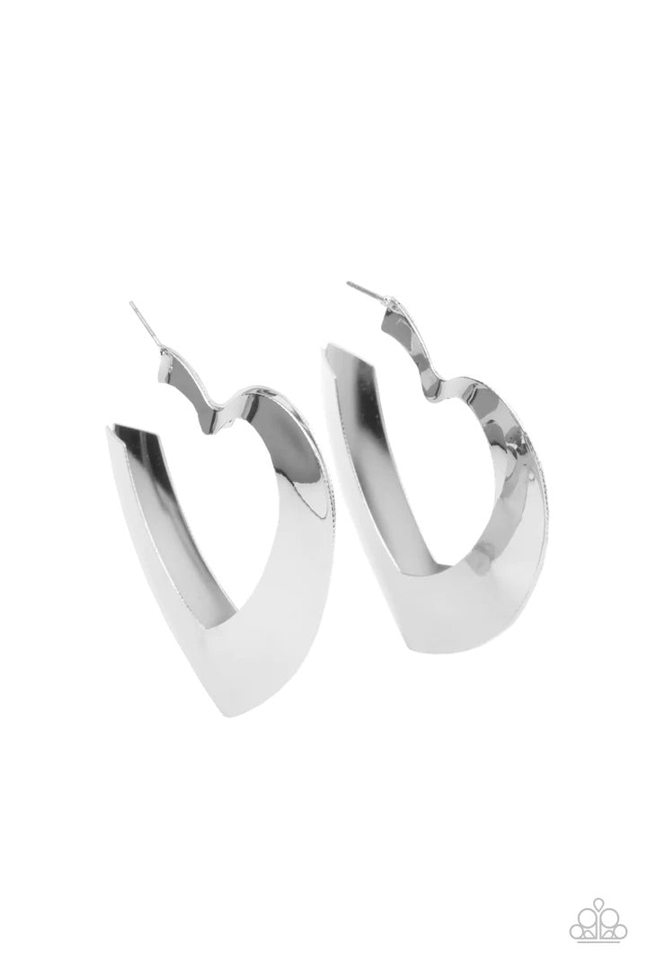 Heart Racing Radiance Silver Earrings