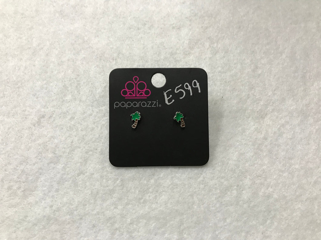 Starlet Shimmer Palm Tree Earrings #599