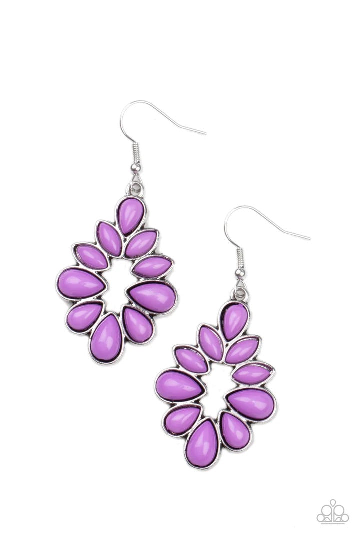 Burst Into Teardrops Purple Earrings