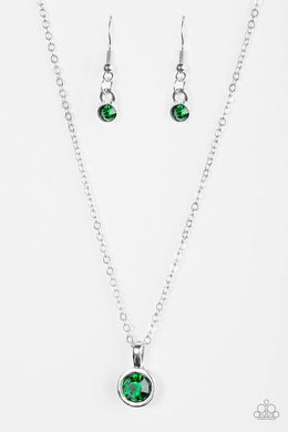 All I Need is Glitter Green Necklace