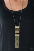 Load image into Gallery viewer, Watch Your Step Brass Necklace