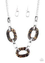 Load image into Gallery viewer, Sink Your Claws In Brown Acrylic Necklace