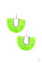 Load image into Gallery viewer, Tassel Tropicana Green Tassel Earrings