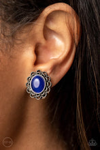 Load image into Gallery viewer, Garden Gazebo Blue Clip On Earrings