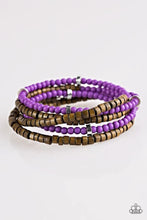Load image into Gallery viewer, Who Wood of Thought Purple Coil Bracelet