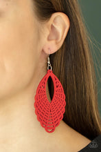 Load image into Gallery viewer, Tahiti Tankini Red Wood Earrings