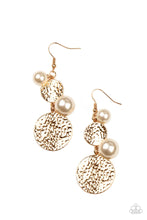 Load image into Gallery viewer, Pearl Dive Gold Earrings
