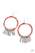 Load image into Gallery viewer, Garden Chimes Red Earrings