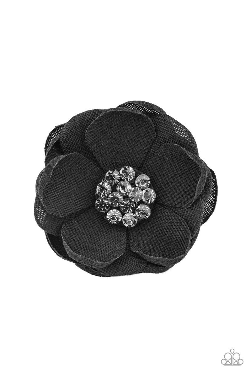 Dewdrop Dazzle Black Hair Clip