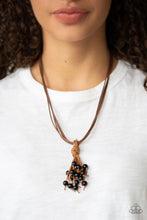 Load image into Gallery viewer, Tassel Trek Black Urban Necklace