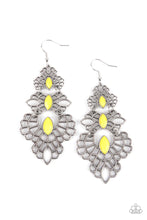 Load image into Gallery viewer, Flamboyant Frills Yellow Earrings