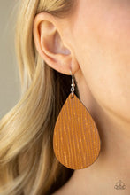 Load image into Gallery viewer, Natural Resource Yellow Leather Earrings