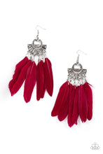 Load image into Gallery viewer, Plume Paradise Red Earrings
