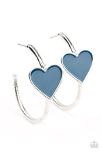 Load image into Gallery viewer, Kiss Up Blue Earrings