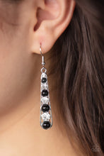 Load image into Gallery viewer, Drawn Out Drama Black Earrings