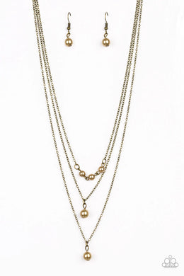 High Heels and Hustle Brass Necklace