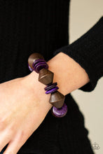 Load image into Gallery viewer, Bermuda Boardwalk Purple Wood Bracelet