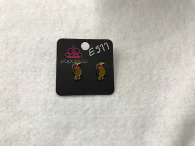 Starlet Shimmer Parrot Brown/ Multi Earrings #577