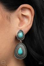 Load image into Gallery viewer, Country Soul Blue Clip Clip On Earrings