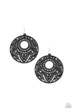 Load image into Gallery viewer, Mandala Mambo Black Wood Earrings