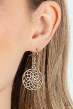 Load image into Gallery viewer, Springtime Salutations Green Earrings