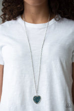 Load image into Gallery viewer, Heart of Sparkle Blue  Necklace