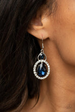 Load image into Gallery viewer, Double the Drama Blue Earrings