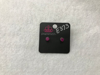 Starlet Shimmer Heart Gem Pink Post Earrings #373