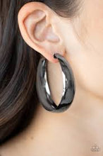 Load image into Gallery viewer, Flat Out Flawless Black Hoop Earrings