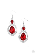 Load image into Gallery viewer, Double the Drama Red Earrings