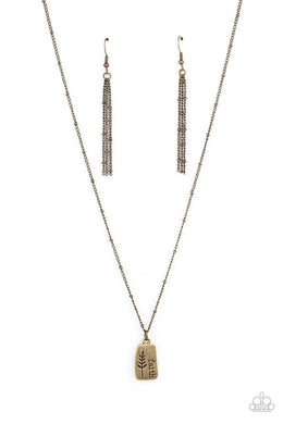 Faith Over Fear Brass Necklace