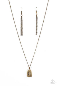 Faith Over Fear Brass Necklace
