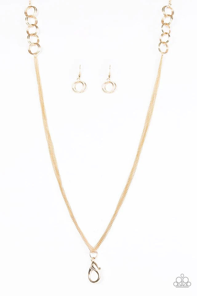 Ring It On Gold Lanyard