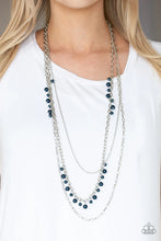 Load image into Gallery viewer, Pearl Pageant None Blue Necklace