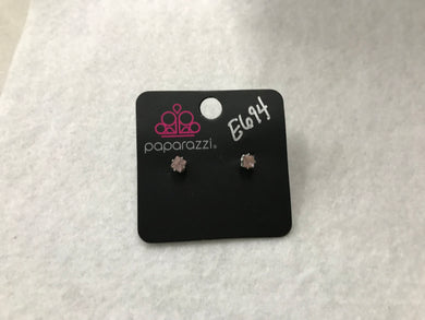 Starlet Shimmer Square Pink Post Earrings #694