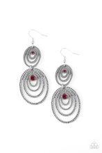 Load image into Gallery viewer, Cosmic Twirl Red Earrings