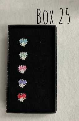 Starlet Shimmer Flower Cluster Rings Box 25